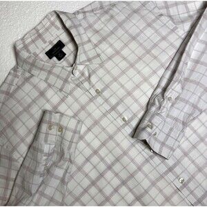 Dockers Men's XL Plaid Button-Up Shirt – Classic Fit Cotton Stretch, Long Sleeve